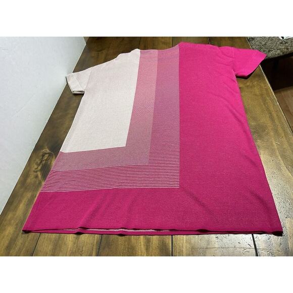 Ming Wang Mélange Colorblock Knit Shift Minidress Size Medium NWT - Picture 8 of 8